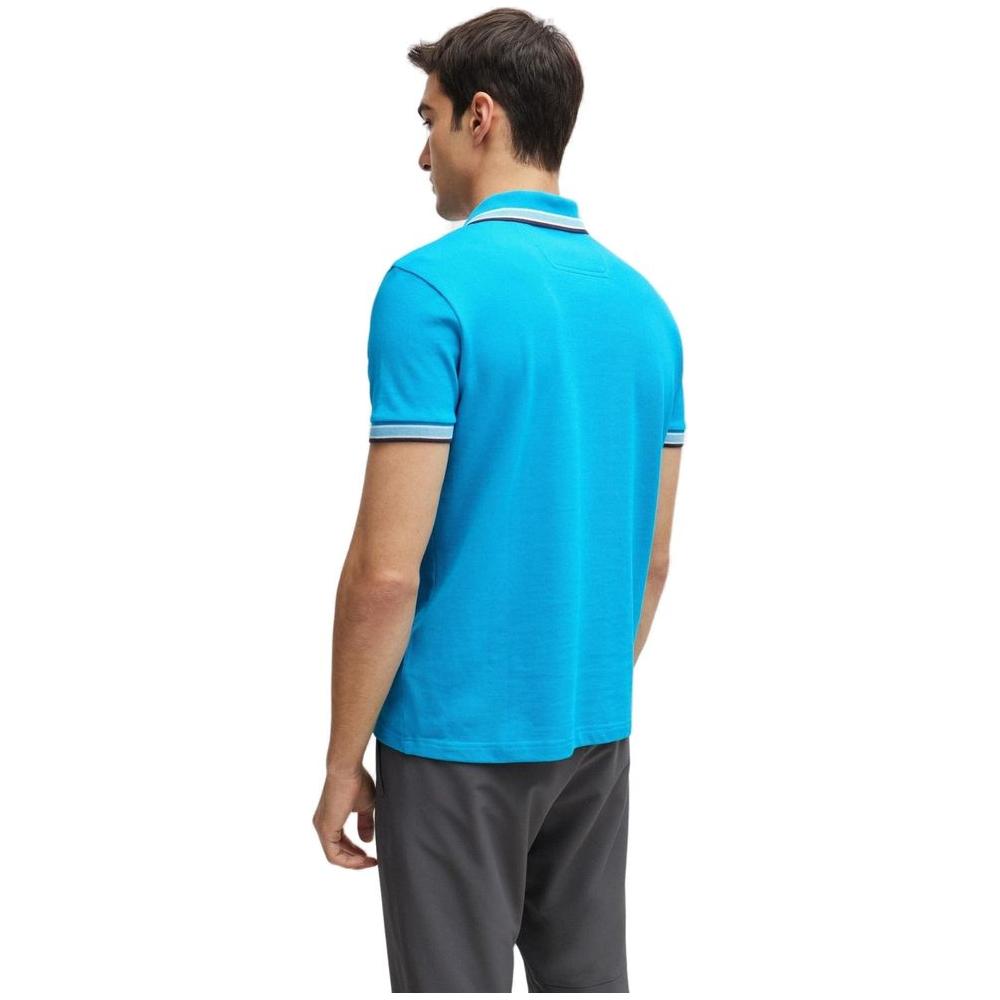 Hugo Boss Turquoise Cotton Polo Shirt Hugo Boss