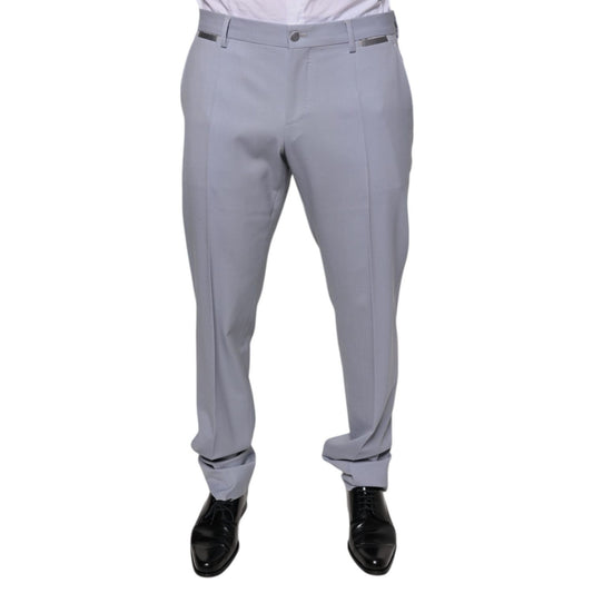 Dolce & Gabbana Light Gray Wool Formal Dress Pants
