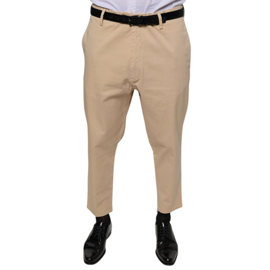 Don The Fuller Beige HOUSTON Men Cropped Dress Pants Don The Fuller