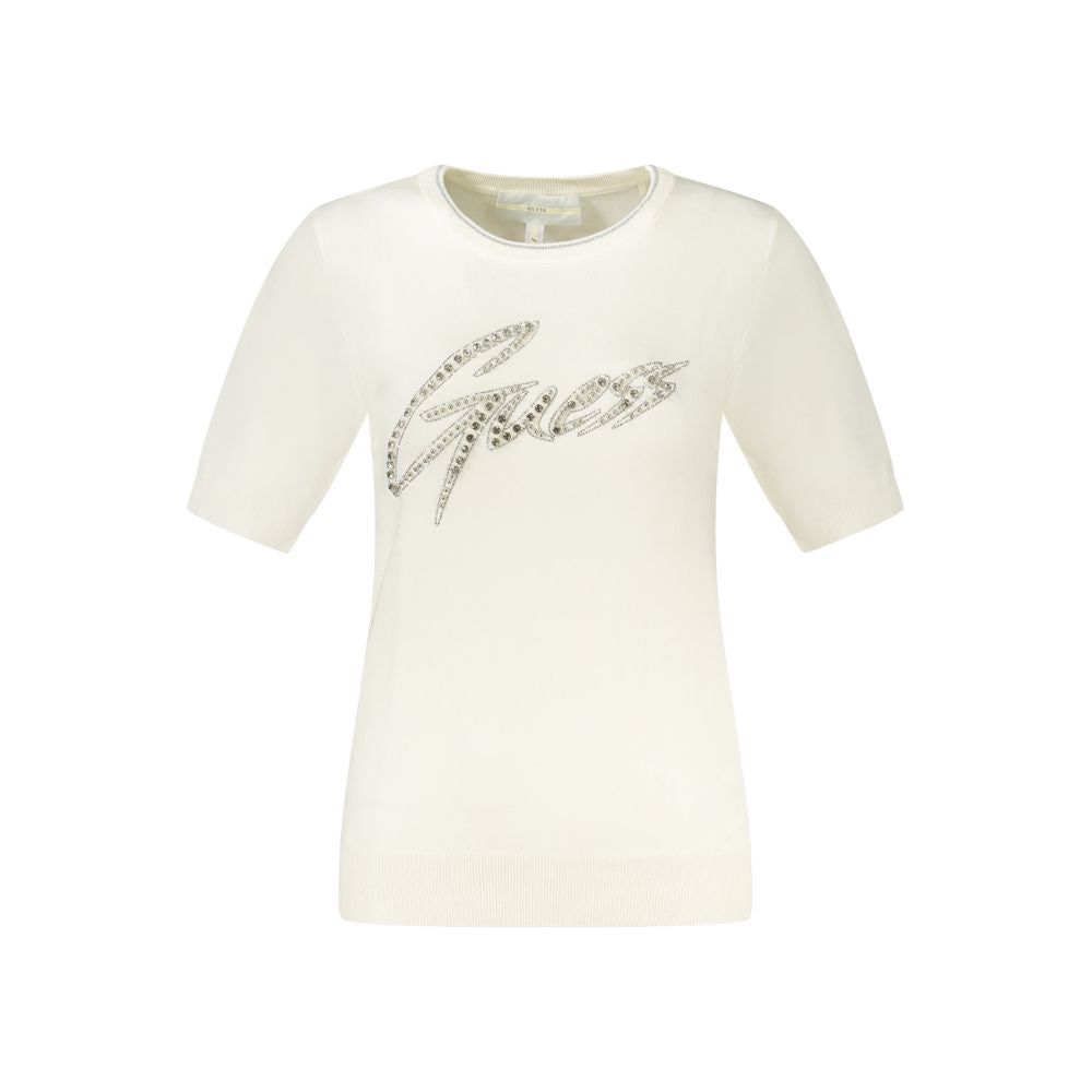 Guess Jeans White Viscose Sweater Guess Jeans