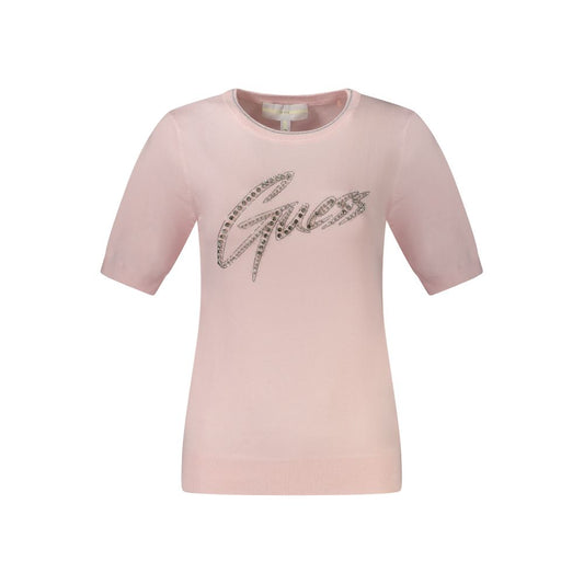 Guess Jeans Pink Viscose Sweater Guess Jeans