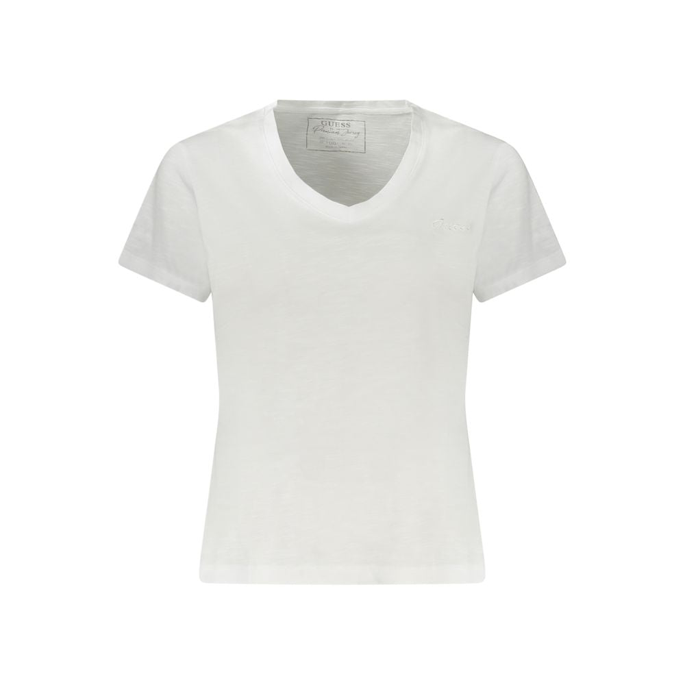 Guess Jeans White Cotton Tops & T-Shirt Guess Jeans