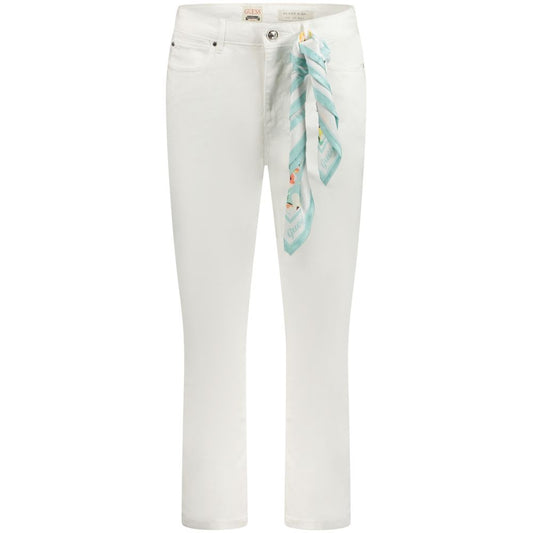 Guess Jeans White Cotton Jeans & Pant Guess Jeans