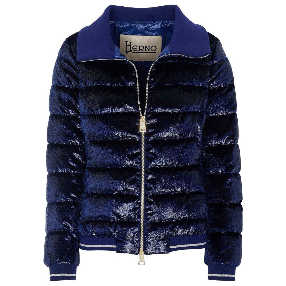 Herno Blue Polyester Jackets & Coat Herno