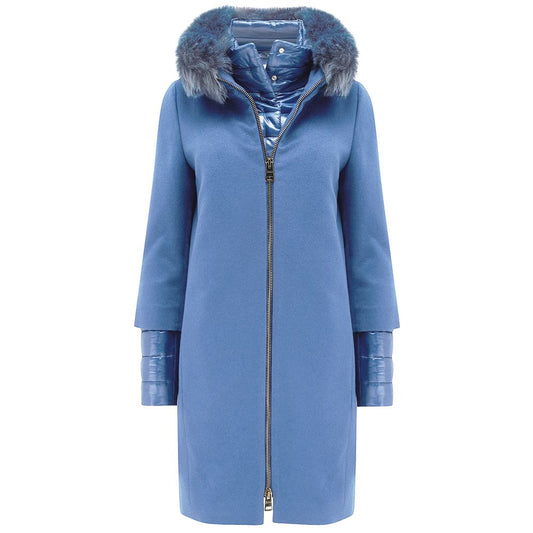 Herno Light Blue Cashmere Jackets & Coat Herno