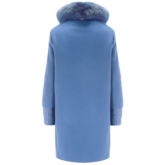 Herno Light Blue Cashmere Jackets & Coat Herno