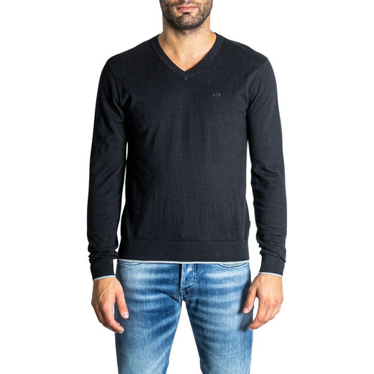 Armani Exchange Black Cotton T-Shirt Armani Exchange