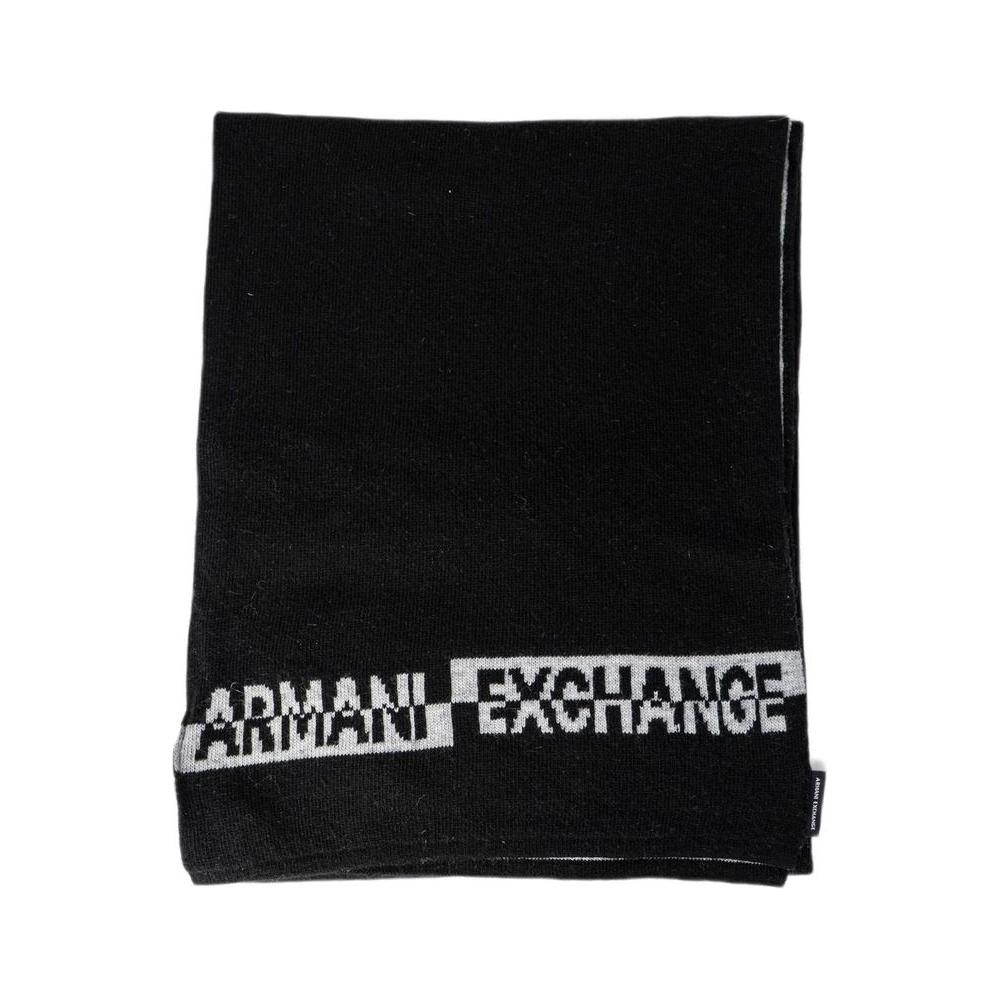 Armani Exchange Black Acrylic Scarf Armani Exchange