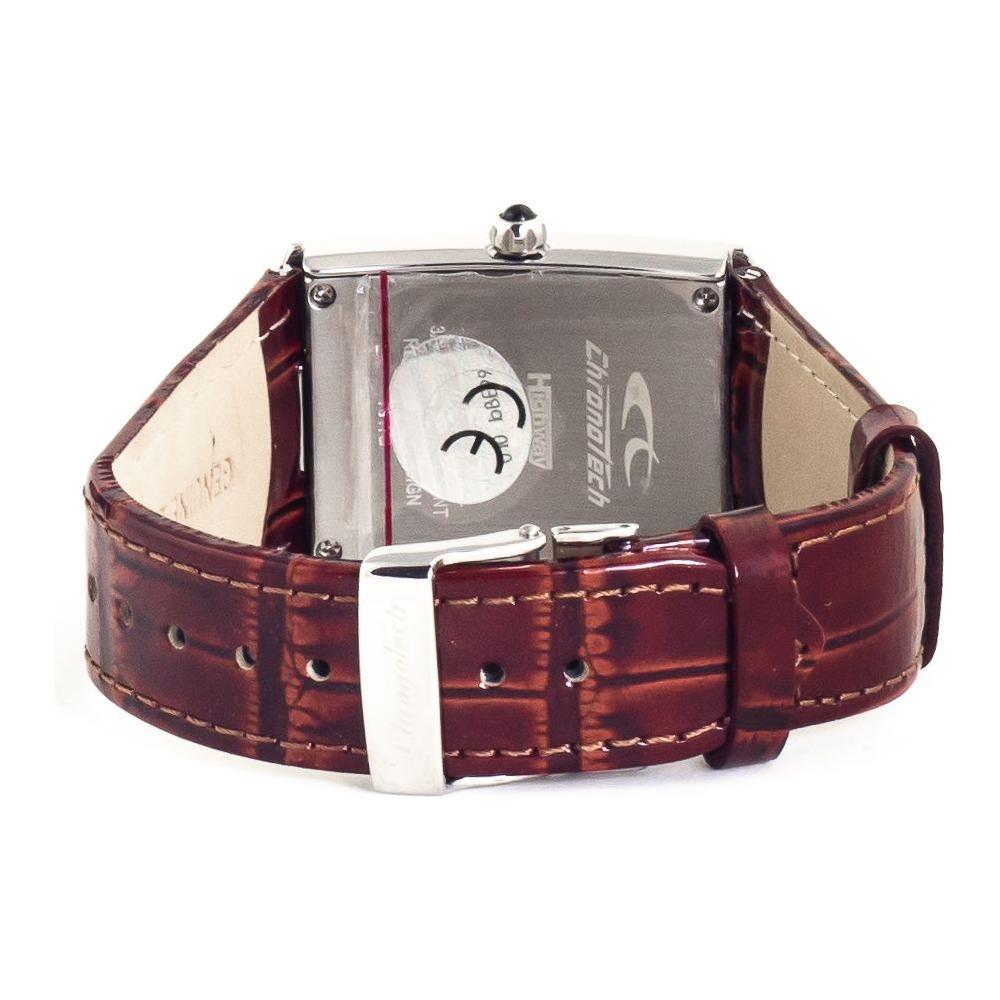 Chronotech Brown Leather Watch Chronotech Dark Olive Green