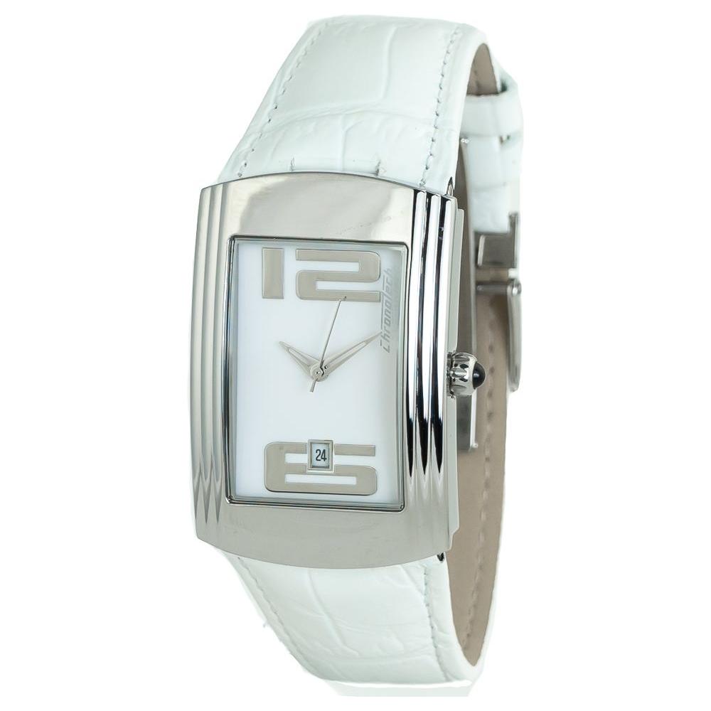Chronotech White Leather Watch Chronotech Light Gray