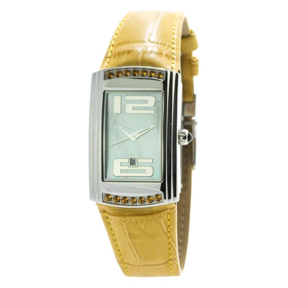 Chronotech Yellow Leather Watch Chronotech Light Gray