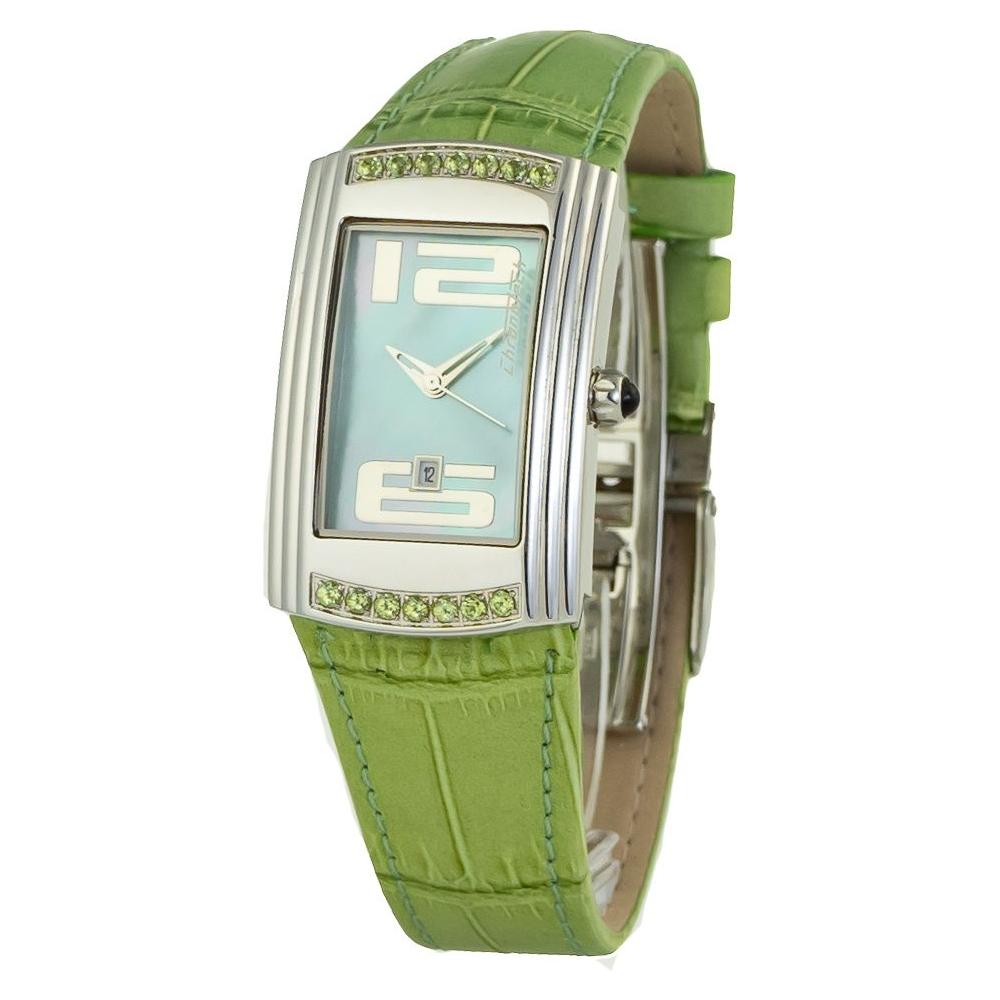 Chronotech Green Leather Watch Chronotech Dim Gray