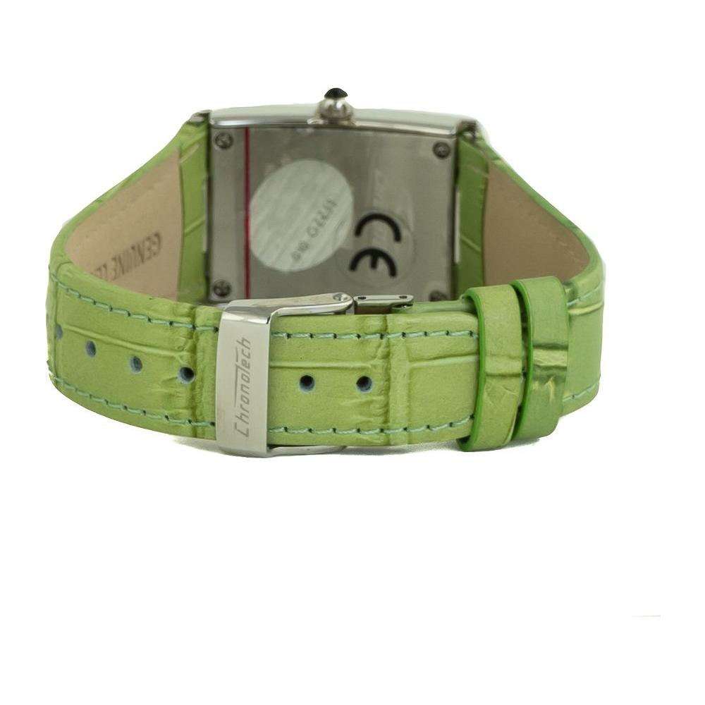 Chronotech Green Leather Watch Chronotech Dim Gray