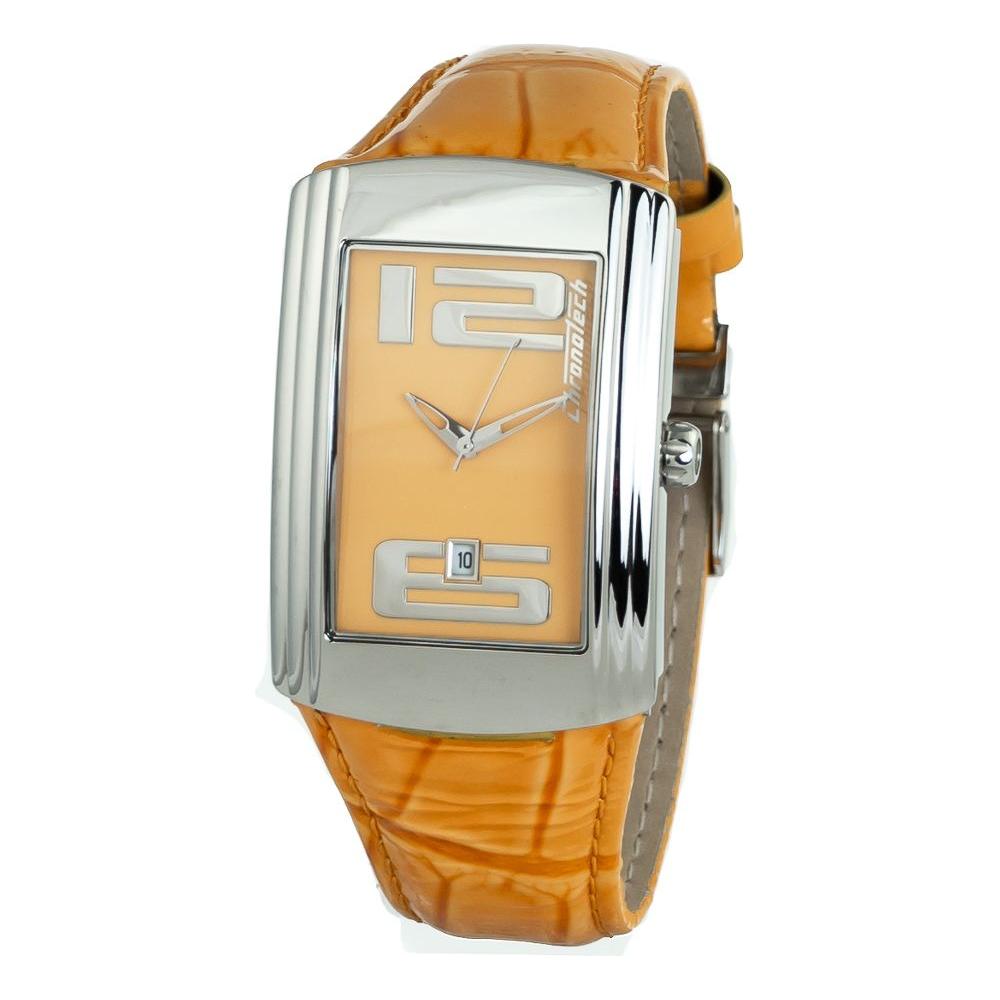 Chronotech Orange Leather Watch Chronotech Rosy Brown