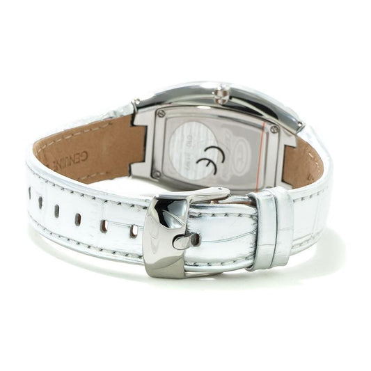 Chronotech Silver Leather Watch Chronotech Light Gray