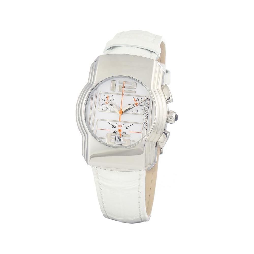 Chronotech White Leather Watch Chronotech Light Gray