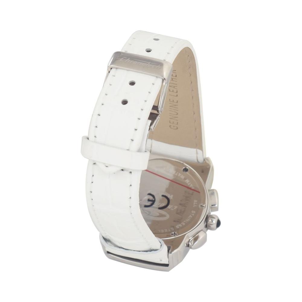 Chronotech White Leather Watch Chronotech Light Gray