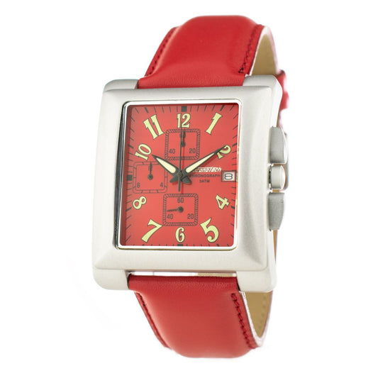 Chronotech Multicolor Leather Dress Watch