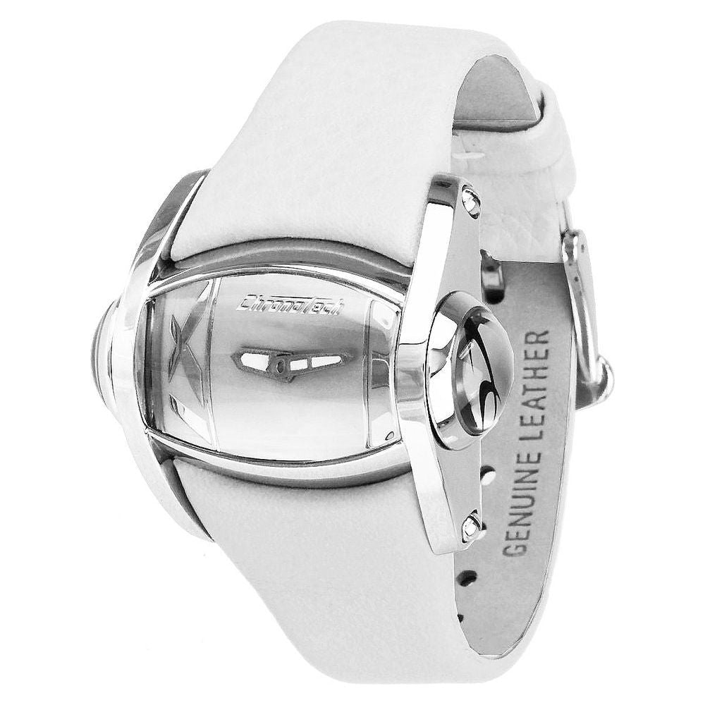 Chronotech White Leather Watch Chronotech Light Gray