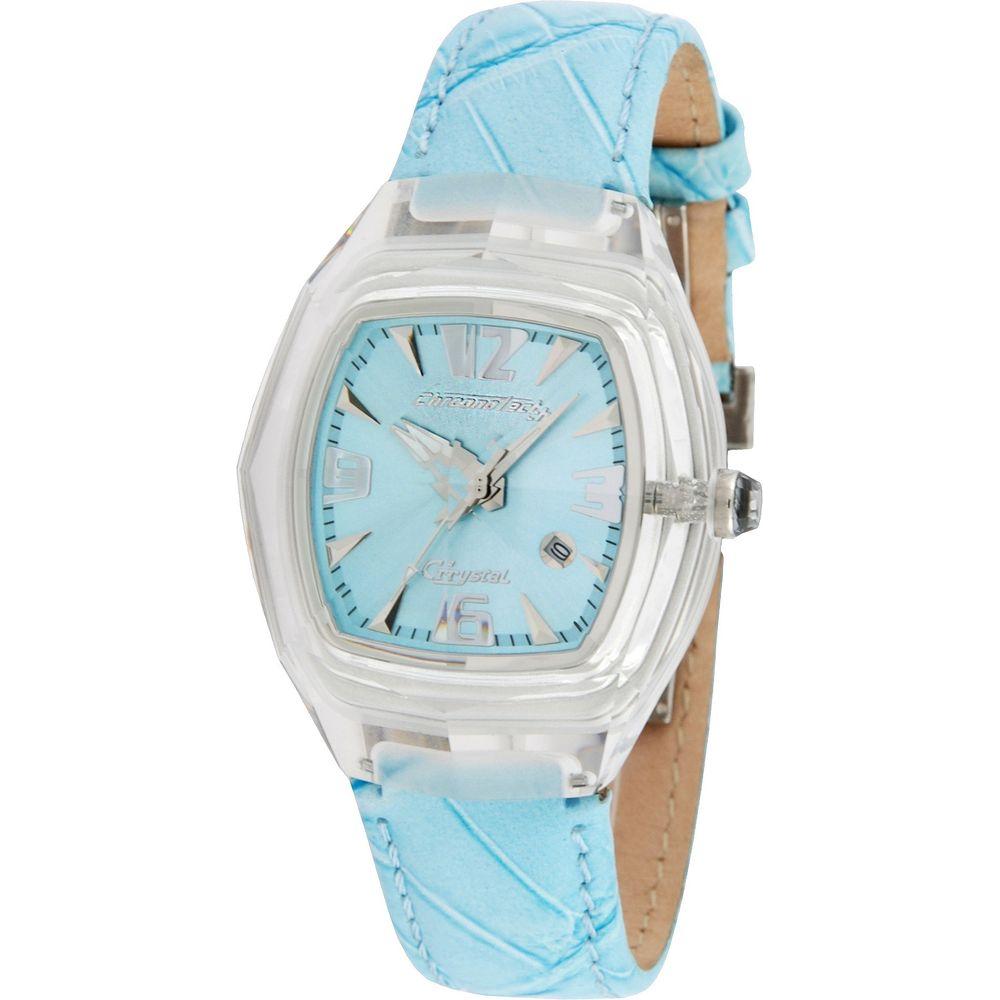 Chronotech Blue Leather Watch Chronotech Light Steel Blue