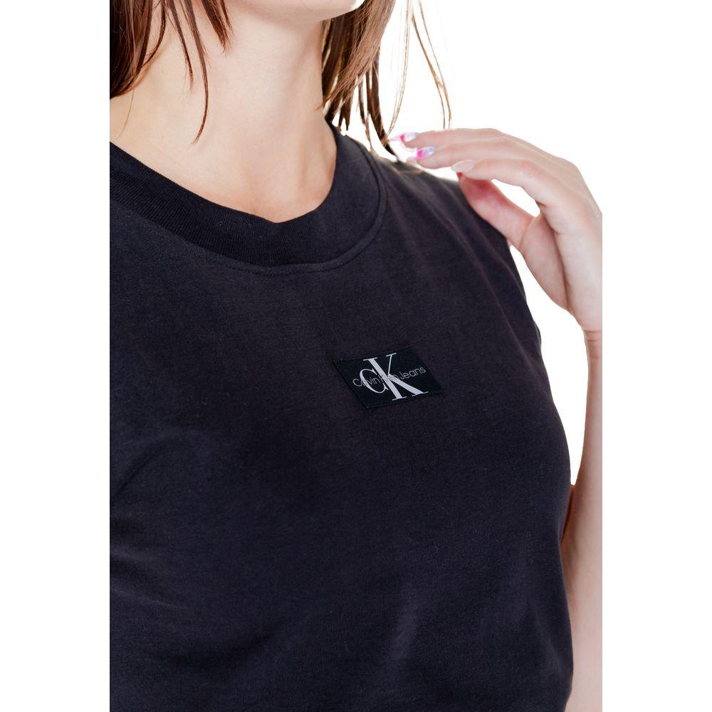 Calvin Klein Jeans Black Cotton Tops & T-Shirt Calvin Klein Jeans Tan