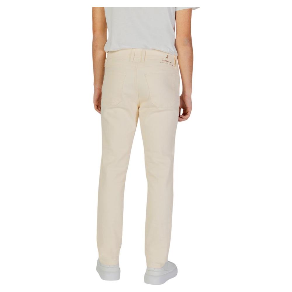 Jeckerson Cream Cotton Jeans & Pant Jeckerson Light Gray