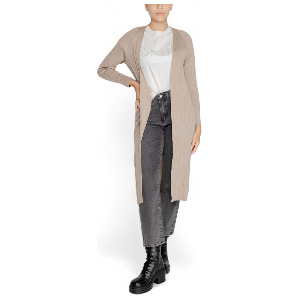 Only Beige Acrylic Cardigan Only Light Gray