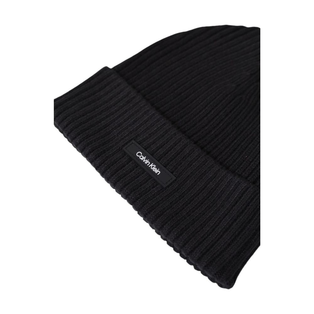 Calvin Klein Black Organic Cotton Hats & Cap Calvin Klein Black