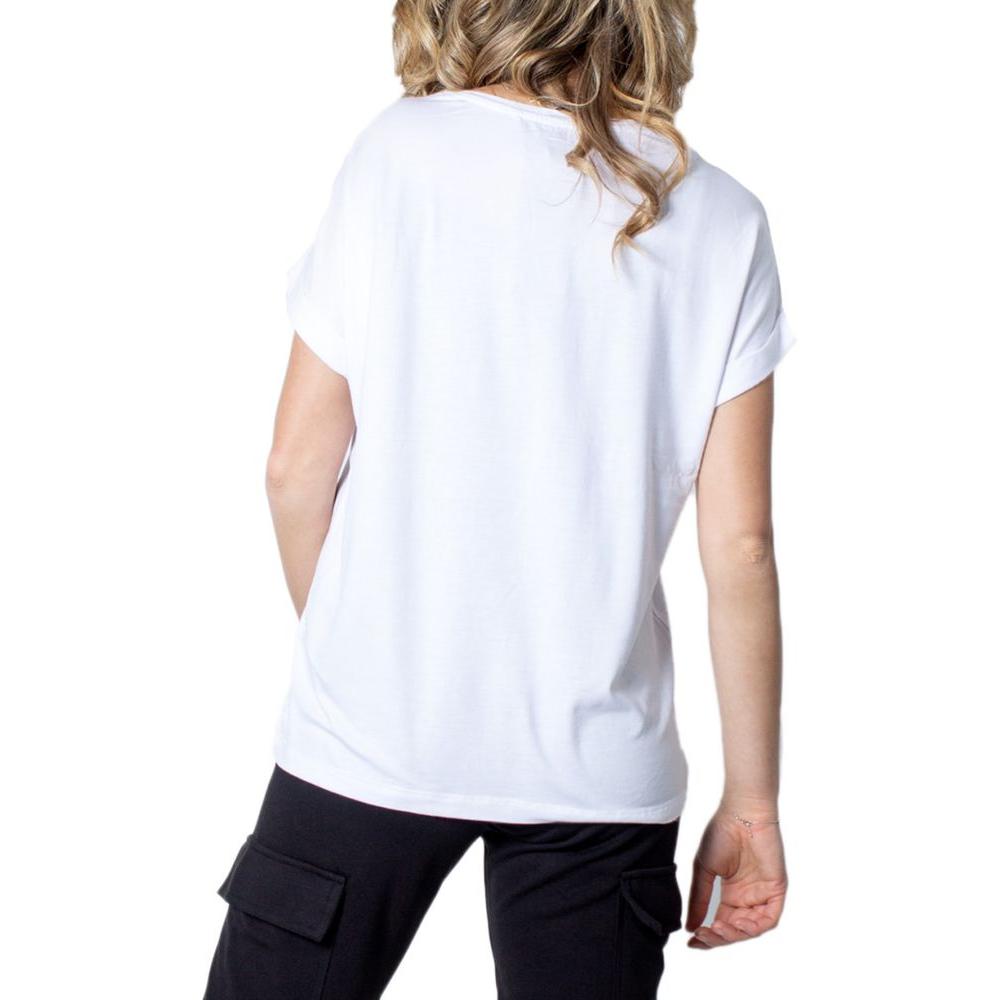 Only White Polyester Tops & T-Shirt Only Black