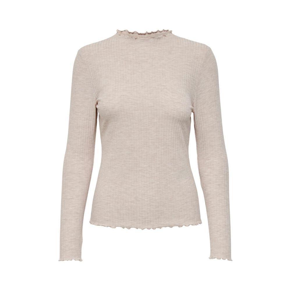 Only Beige Polyester Sweater Only Gray