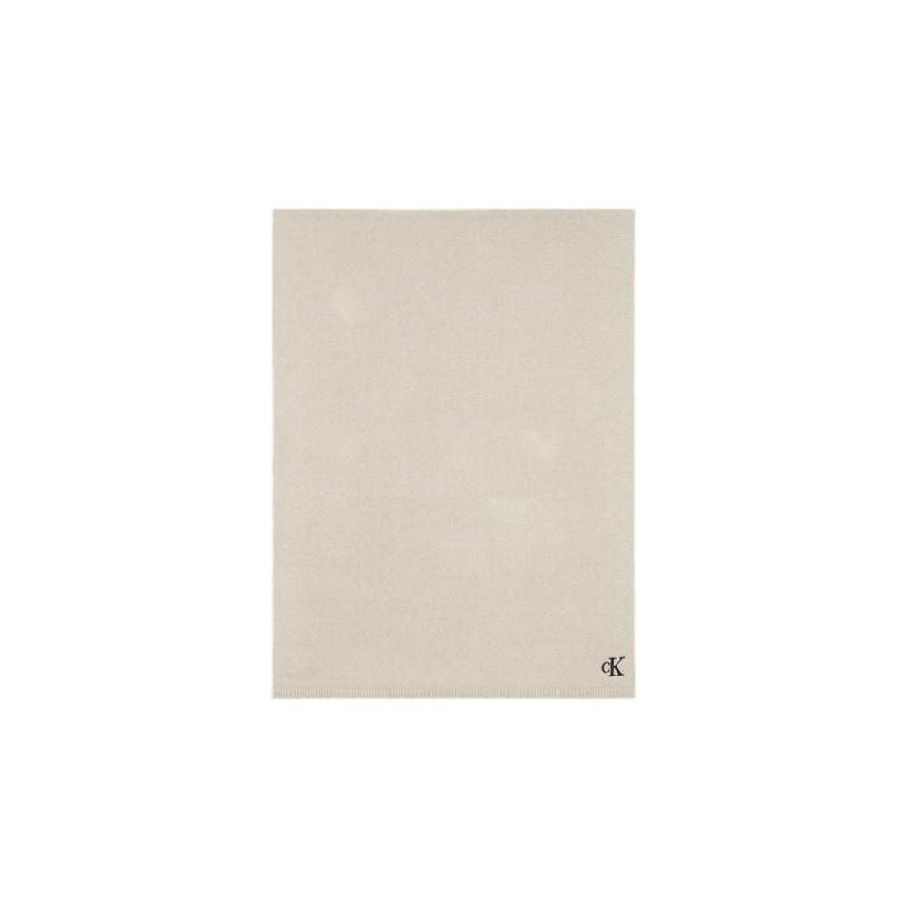 Calvin Klein Beige Cotton Scarf Calvin Klein Light Gray
