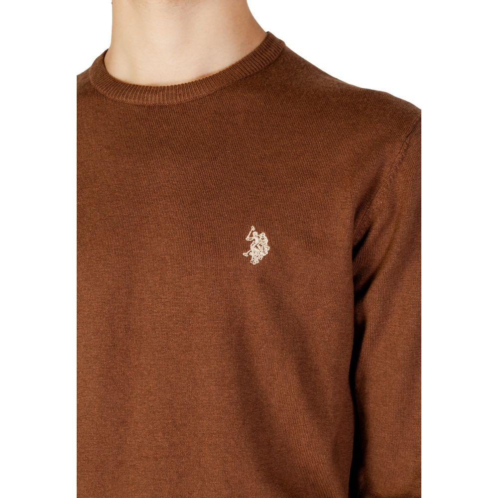U.S. POLO ASSN. Beige Cotton Sweater U.S. POLO ASSN. Saddle Brown
