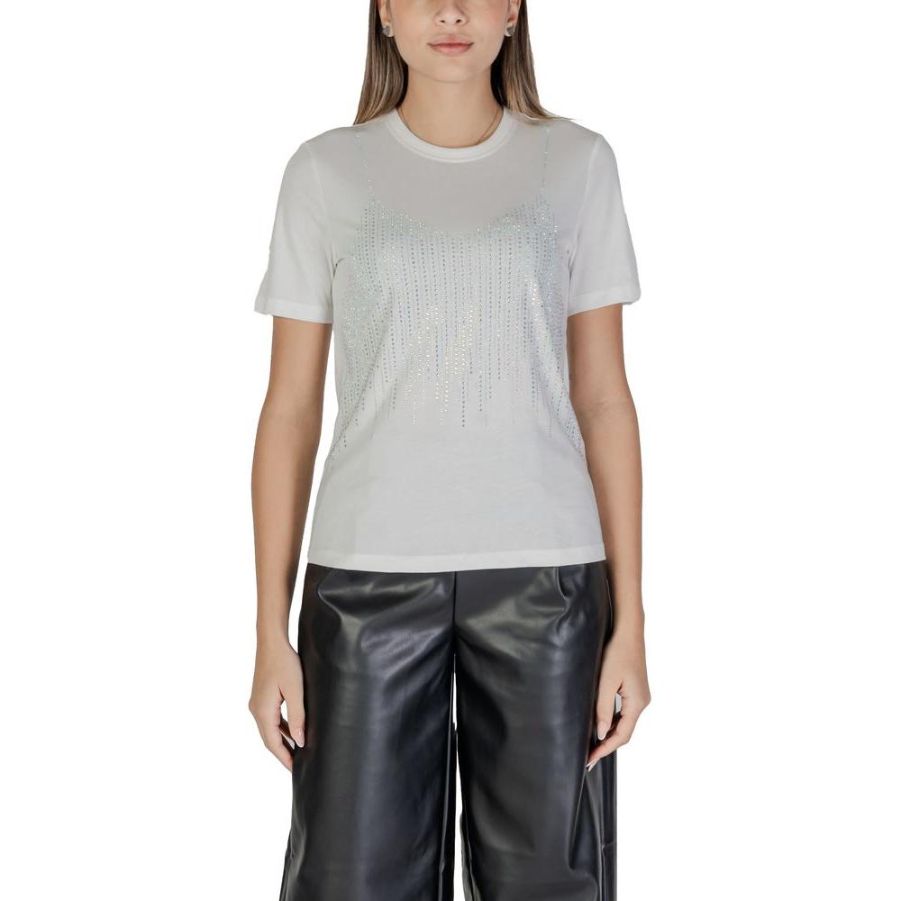 Only White Cotton Tops & T-Shirt Only Gray