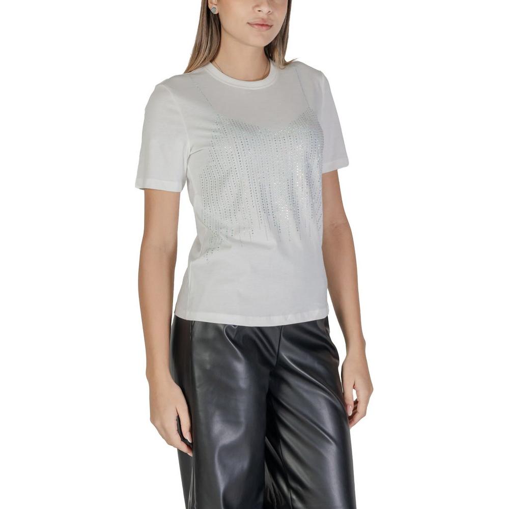 Only White Cotton Tops & T-Shirt Only Gray