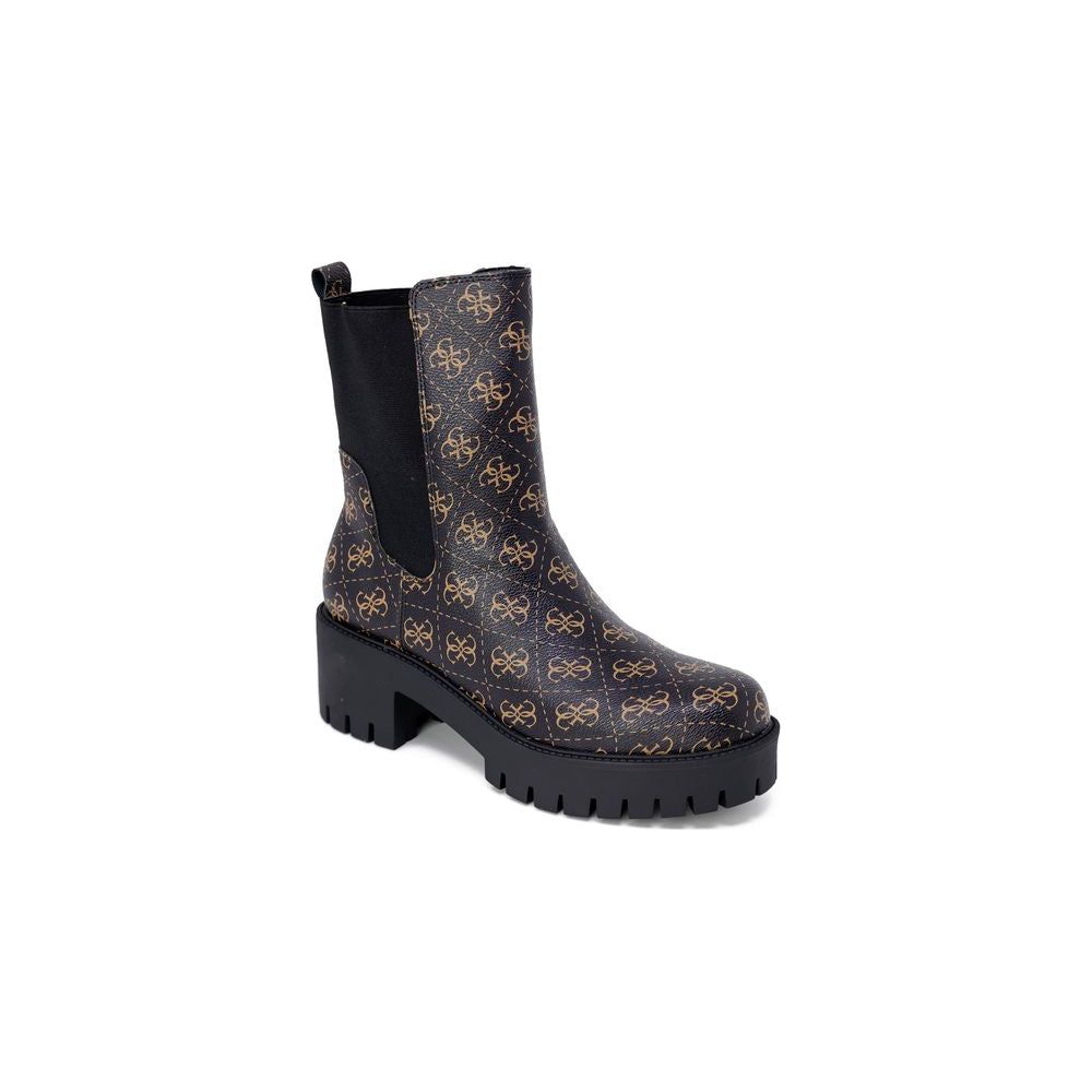 Guess Black Leather Boot Guess Dark Slate Gray