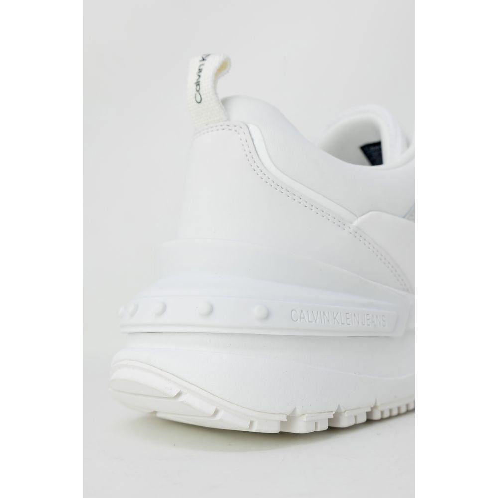 Calvin Klein Jeans White Suede Leather Sneaker Calvin Klein Jeans Light Gray