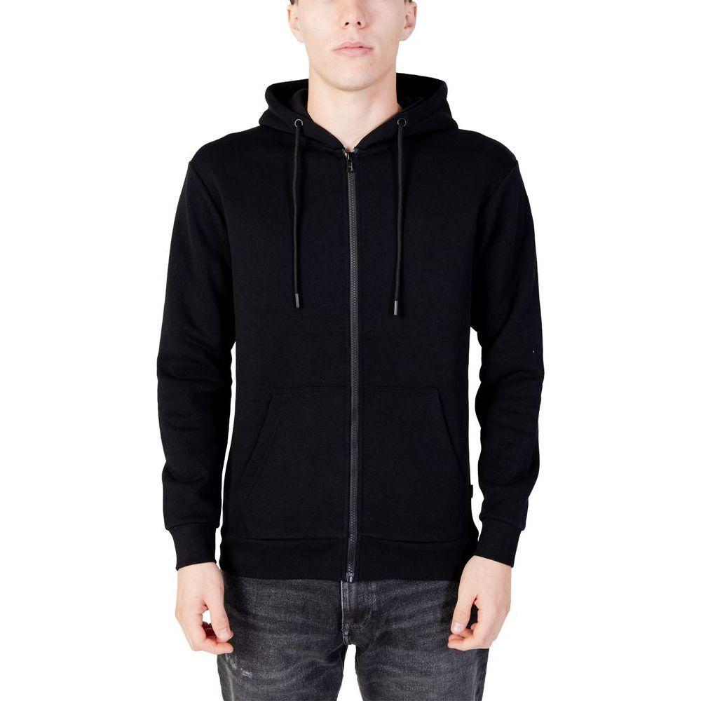 Jack Jones Black Polyester Sweater Jack Jones Black