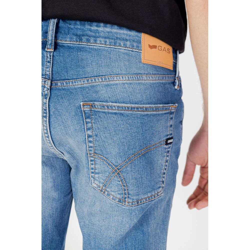 Gas Blue Cotton Bermuda Shorts