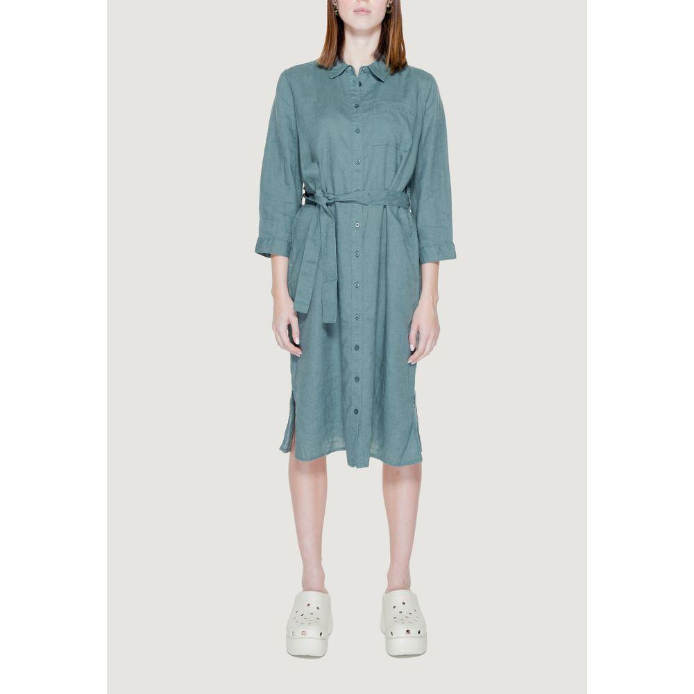 Street One Green Linen Dress Street One Light Gray