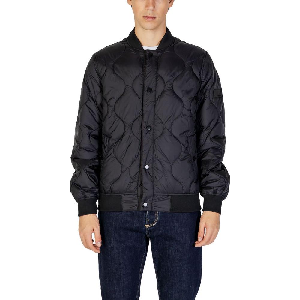 Gianni Lupo Black Polyamide Jacket Gianni Lupo Dark Slate Gray