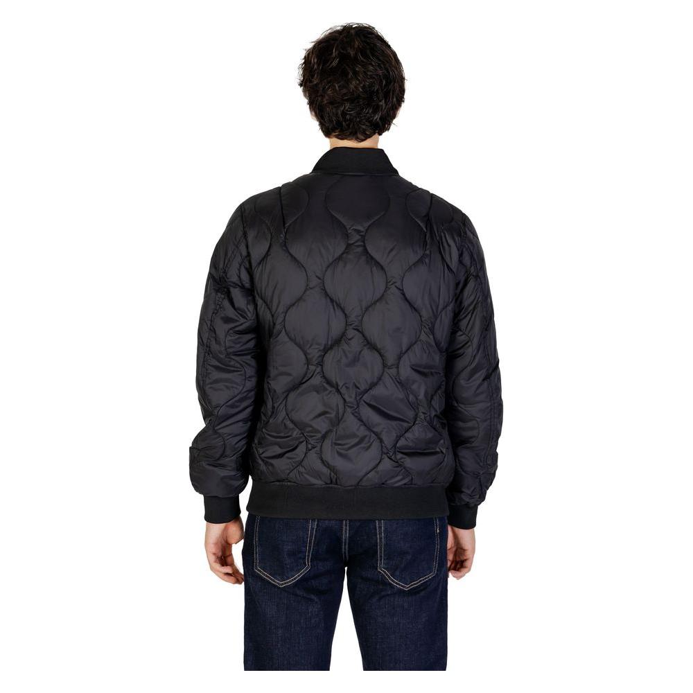 Gianni Lupo Black Polyamide Jacket Gianni Lupo Dark Slate Gray
