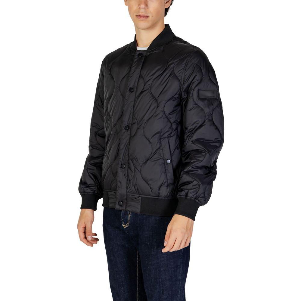 Gianni Lupo Black Polyamide Jacket Gianni Lupo Dark Slate Gray