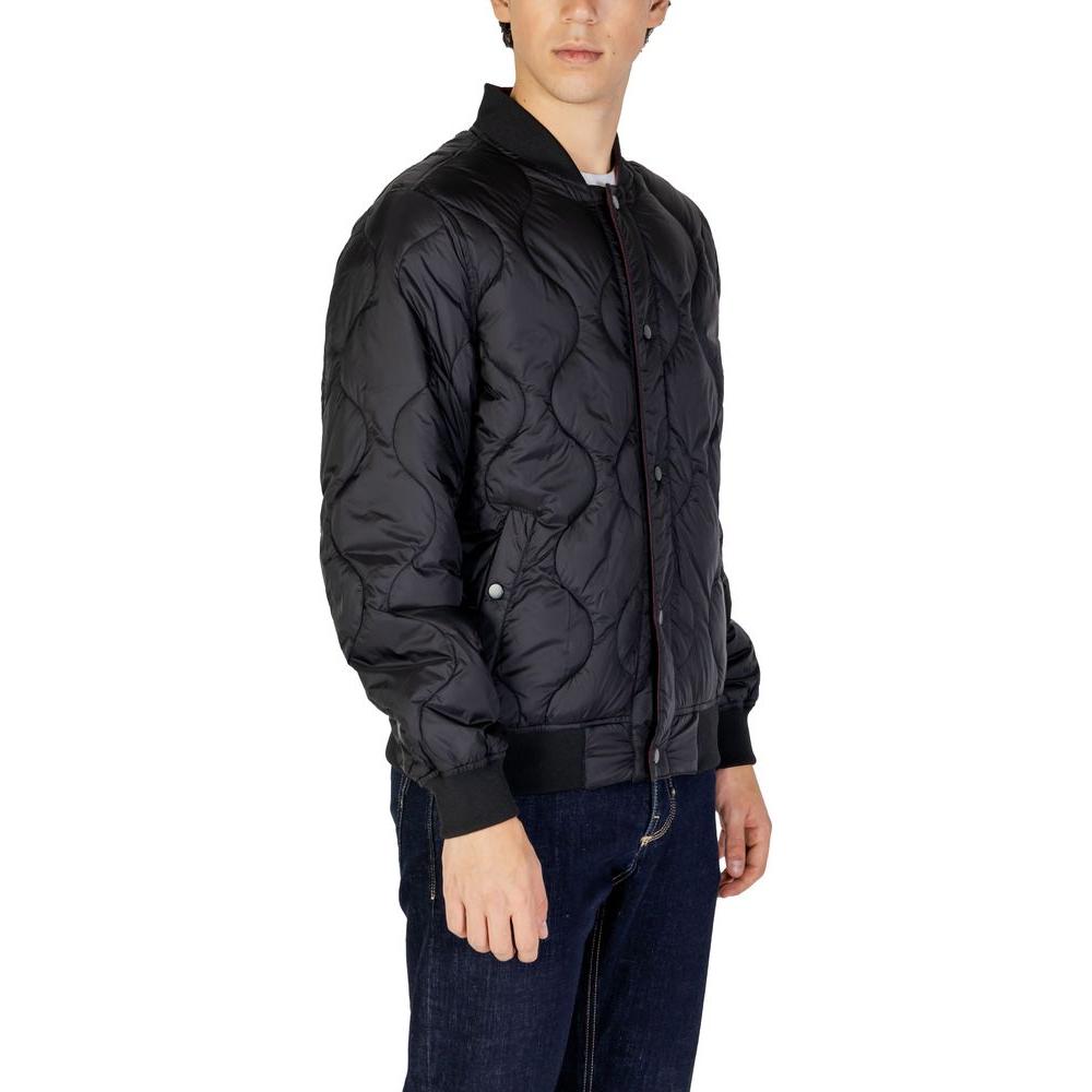 Gianni Lupo Black Polyamide Jacket Gianni Lupo Dark Slate Gray