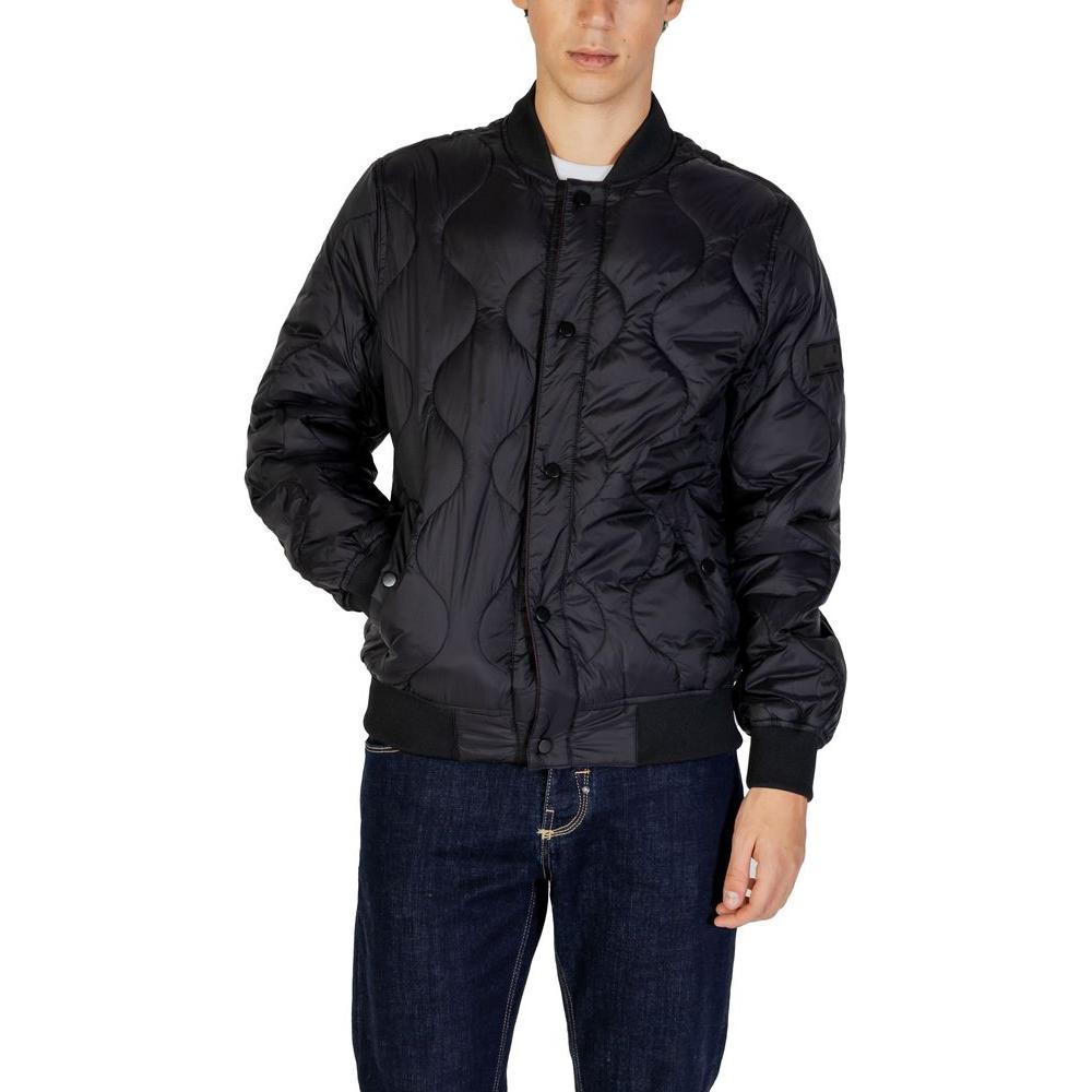 Gianni Lupo Black Polyamide Jacket Gianni Lupo Black