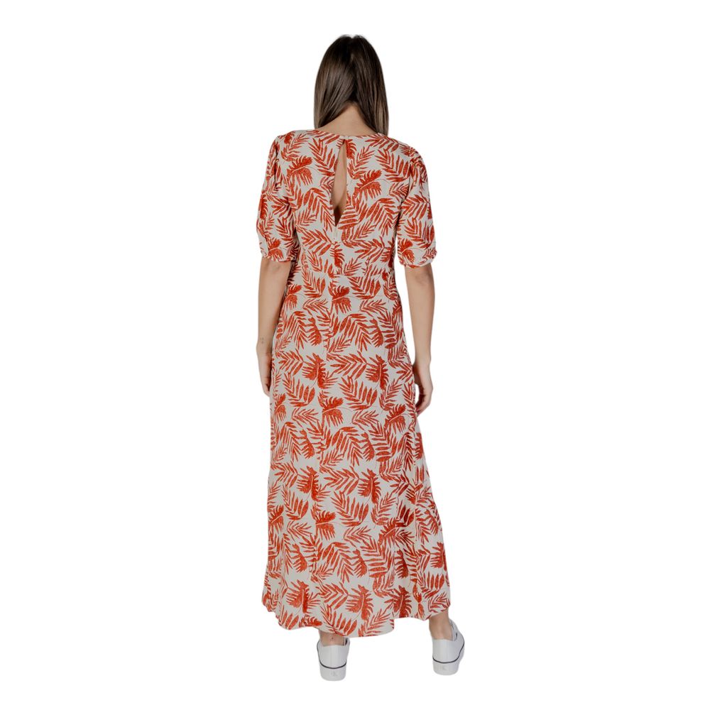 B.Young Red Viscose Long Dress B.Young