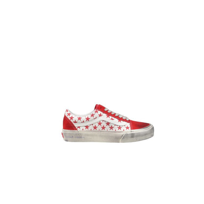 Vans Red Suede Leather Low Top Sneakers