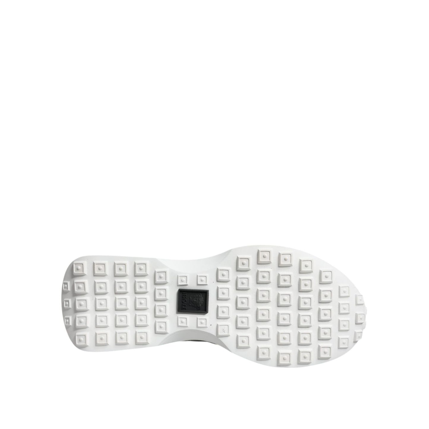 Versace Black Canvas Quad Fabric Medusa Low Top Sneaker Shoes Versace