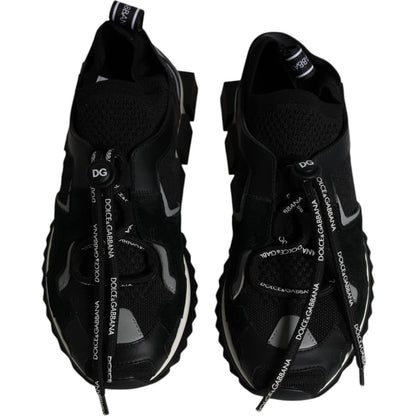 Dolce & Gabbana Black White Logo Sorrento Mens Sneakers Shoes