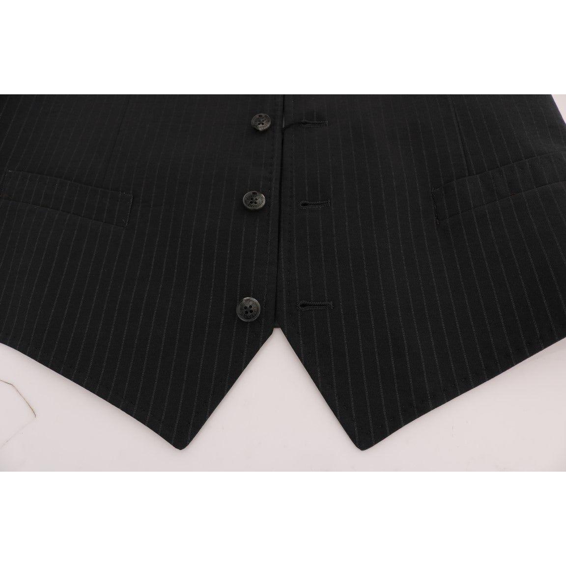 优雅条纹灰色马甲背心