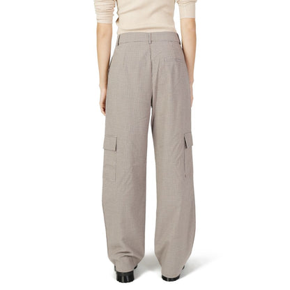 Only Beige Polyester Cargo Pants Only